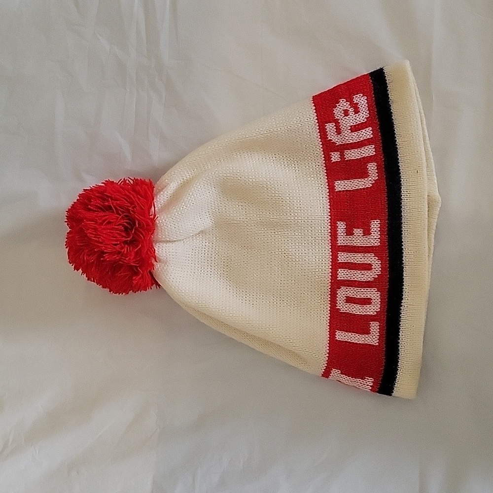 Unisex Toque Alpine White+Red medium